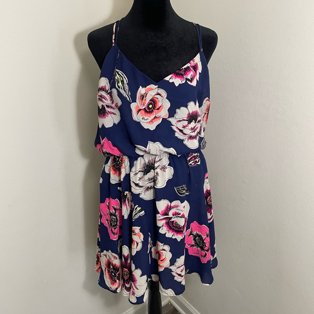 Express Blue Floral Dress